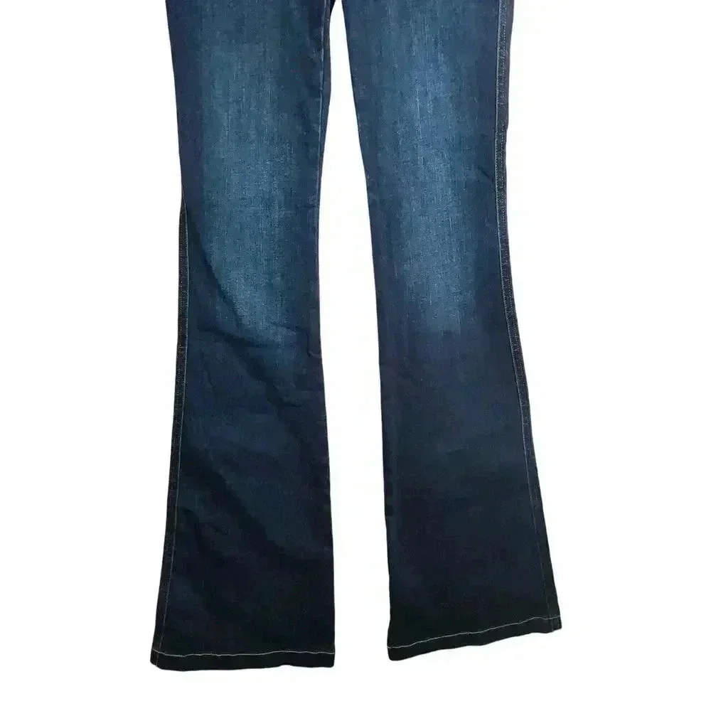 Spanx NWT Women’s Jeans Flare Dark Wash High Rise  Blue Midnight Shade XS - Picture 3 of 7